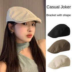 Men Women Youth Boys Girls Cotton Newsboy Beret Hat Duckbill Buckle Cabbie Cap Vintage Fashion Style