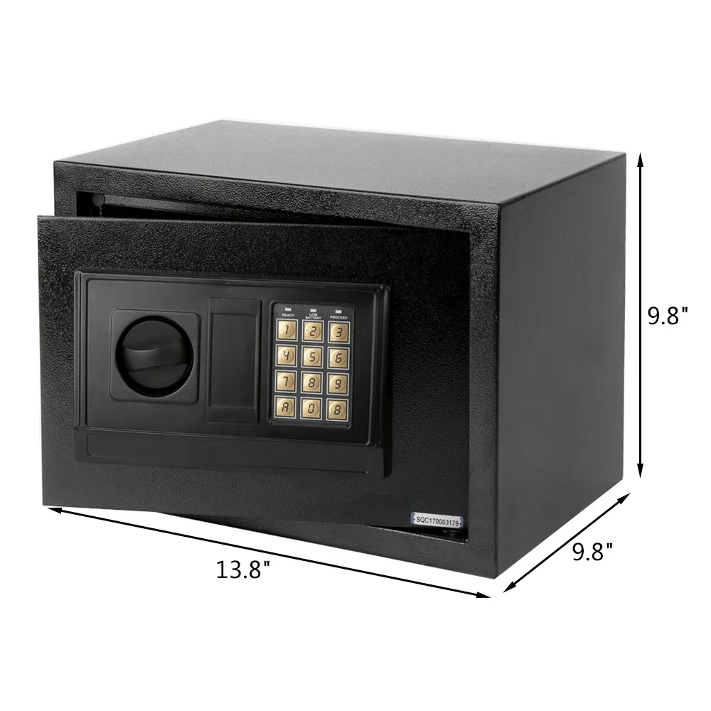 E25EA Electronic Password Steel Plate Safe Box Steel Lock Safety Boxes Security Cabinet for Cash Jewelry Valuables with Keys