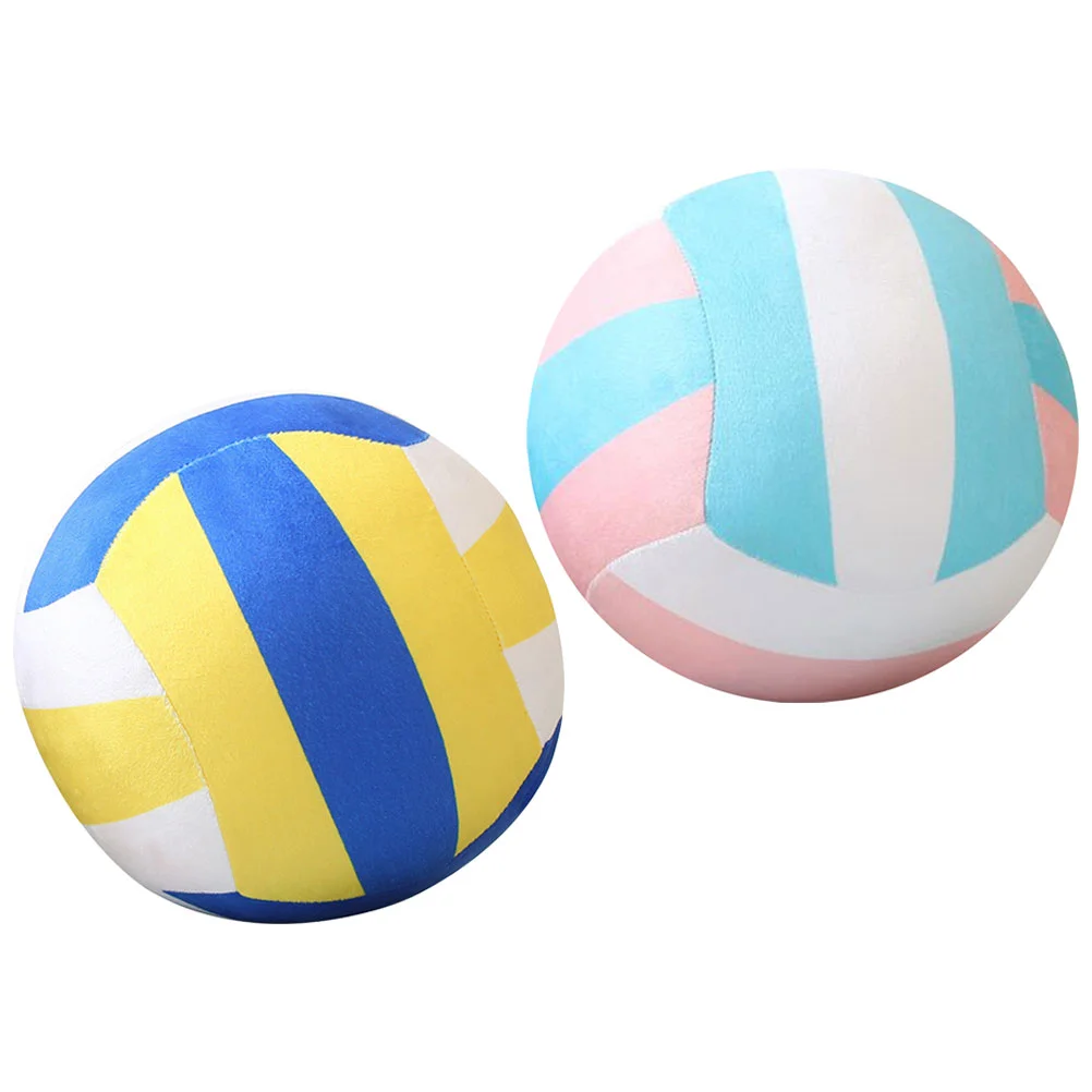 

2 Pcs Realistic Volleyball Plush Toys Decorative Pillow Volleyball Gift for Girls Sports Decor Home Decor Beach Party Favors