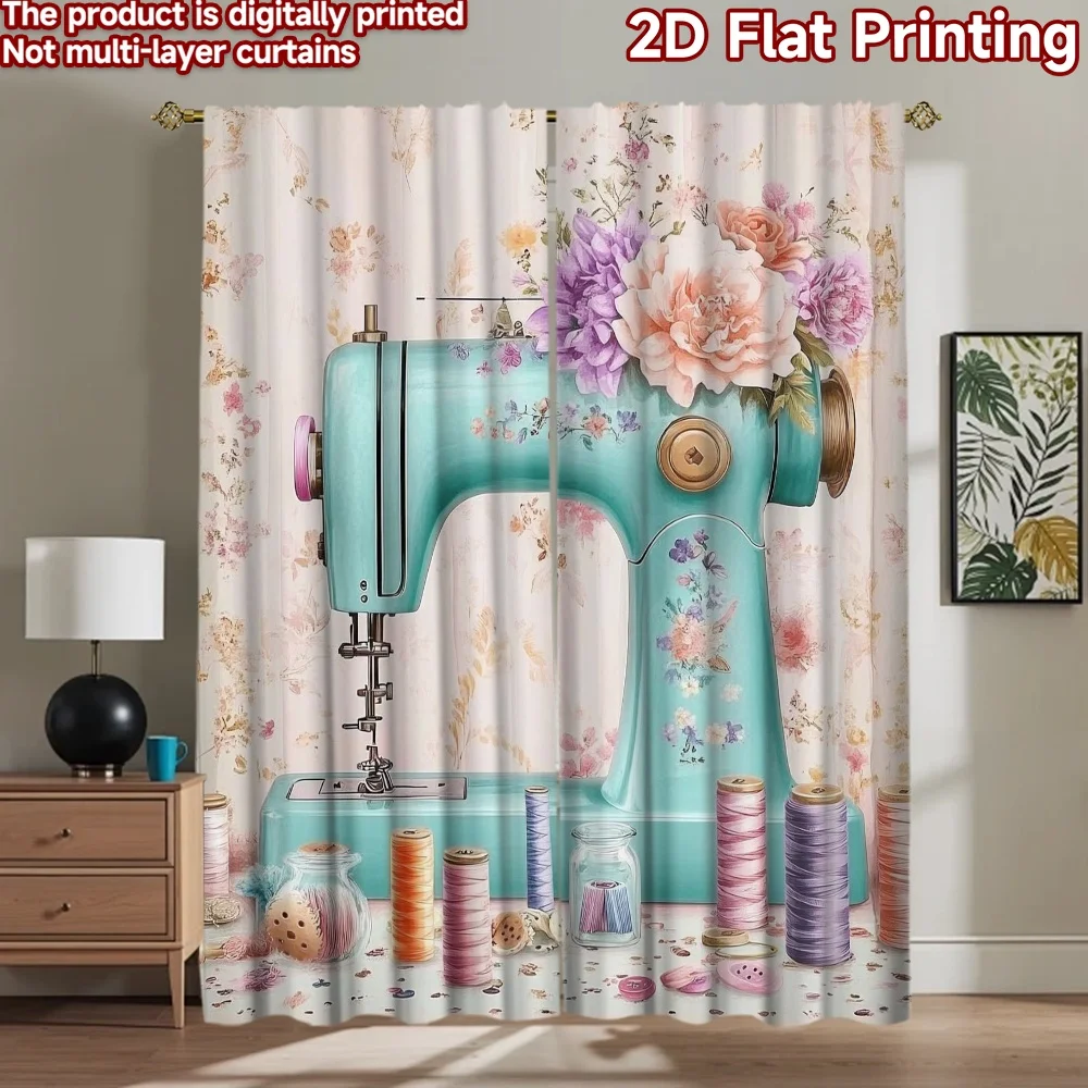 

1pc 2D flat Photography Backdrop Scene Tapestry Floral Sewing Machine 100% Polyester Festive Backdrops Use for Suitable for