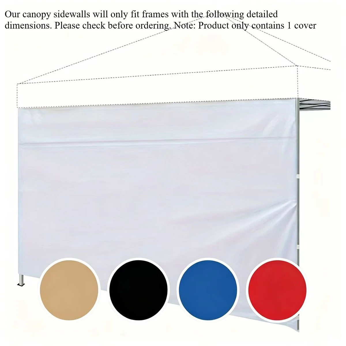 Sun Shade Side Walls, Wind Blocks, Tent Side Blocks, Fence Wall Coverings Privacy Curtains Only 1 Pack Side Walls