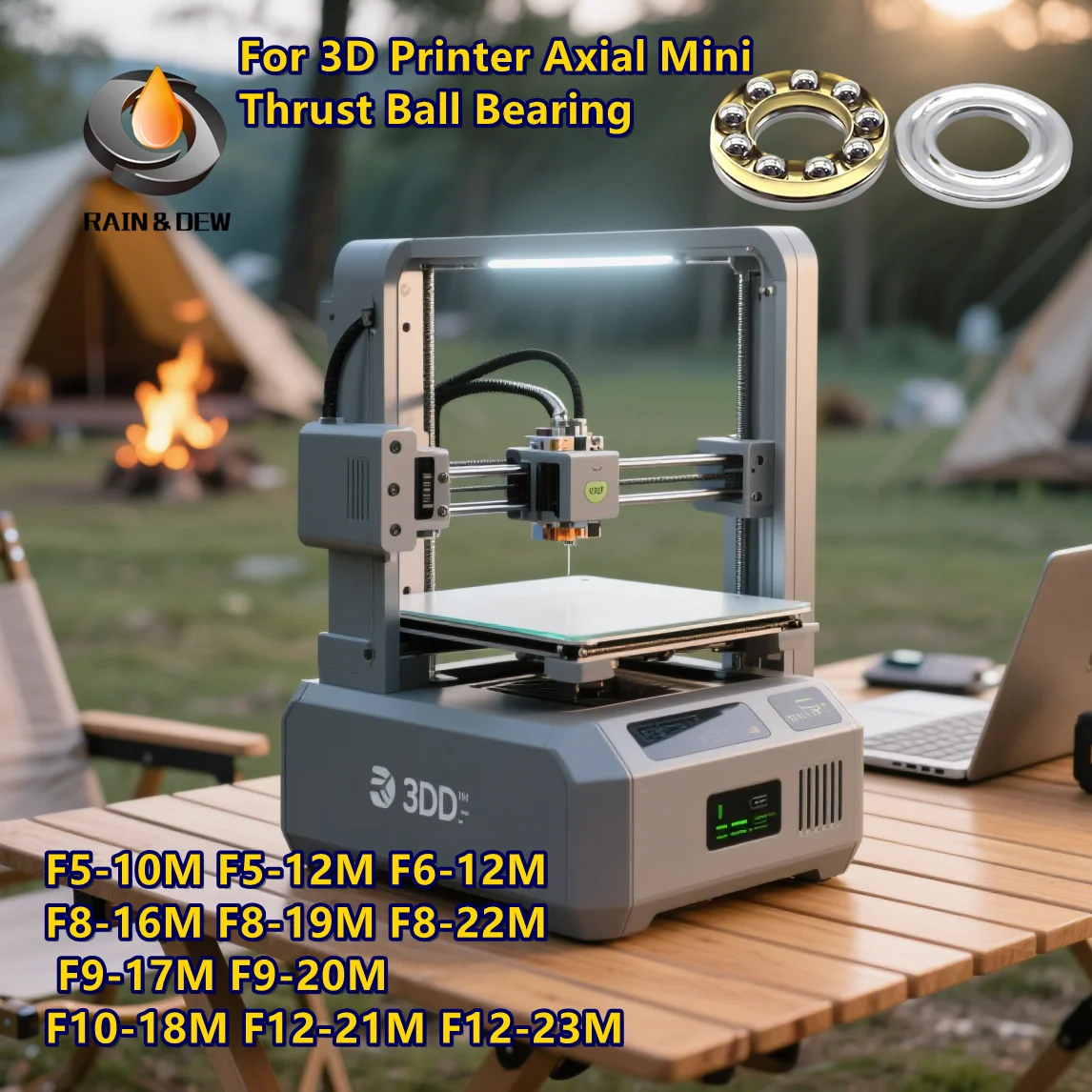 

1PC F5-10M F5-12M F6-12M F8-16M F8-19M F8-22M F9-17M F9-20M F10-18M F12-21M F12-23M 3D Printer Axial Mini Thrust Ball Bearing