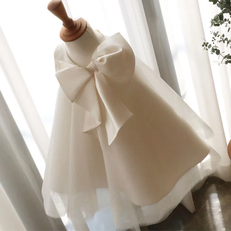 

2024 Hot selling Children Girl Princess Skirt New Children Dress Wedding Dress Elegant and dignified Fluffy Skirt Princess Dress