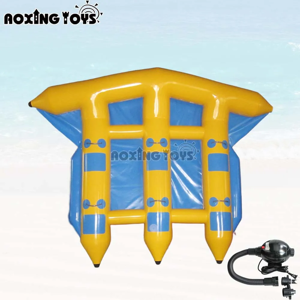 High Quality PVC 0.9mm Inflatable Flying Fish Water Banana Boat Adult Outdoor Maritime Surfing Sports Game Toy