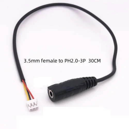 3.5mm audio cable to PH2.0-3P 4P headphone speaker output test cable inlet JST 2.0mm pitch