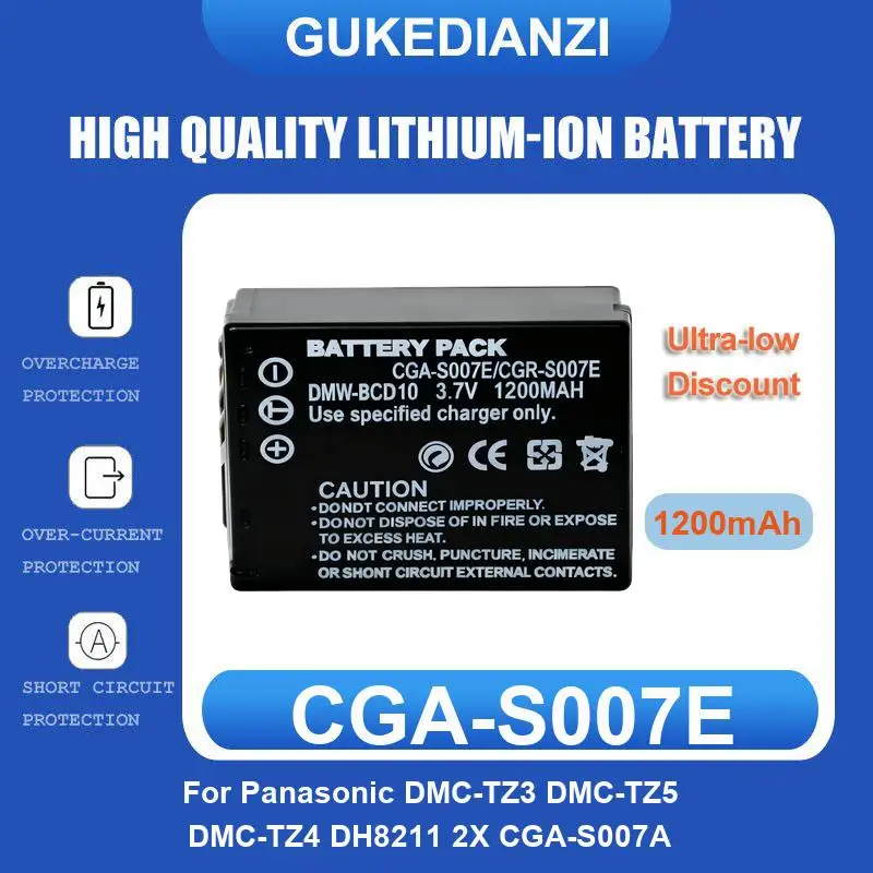 

Аккумулятор для Panasonic DMC-LX5 DMC-LX7 DMC-LX5GK DMC-LX7GK DMW-BCJ13PP DMC FZ7 FZ8 FZ18 FZ28 FZ30 FZ35 FZ38 FZ50 DMC-3D1 DMC-TZ7