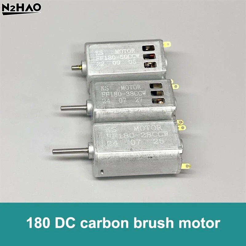 1Pcs 2.1A/1.3A/0.92A Mini 180 Carbon Brush Motor FF180 DC 3.7V High Speed Motor Cooling Hole For RC Aircraft Toy Car Engine