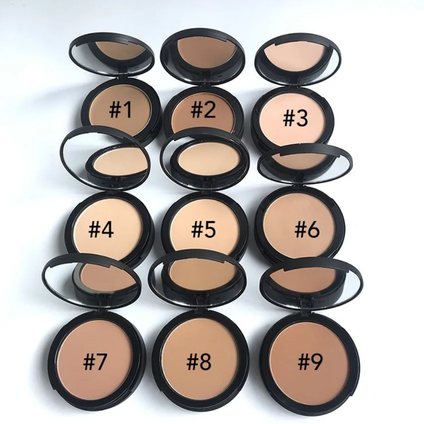 Private Label 18colors Oil Control Concealer Pressed Powder Waterproof Natural Nude Setting Powder No Makeup Removal Bulk Makeup