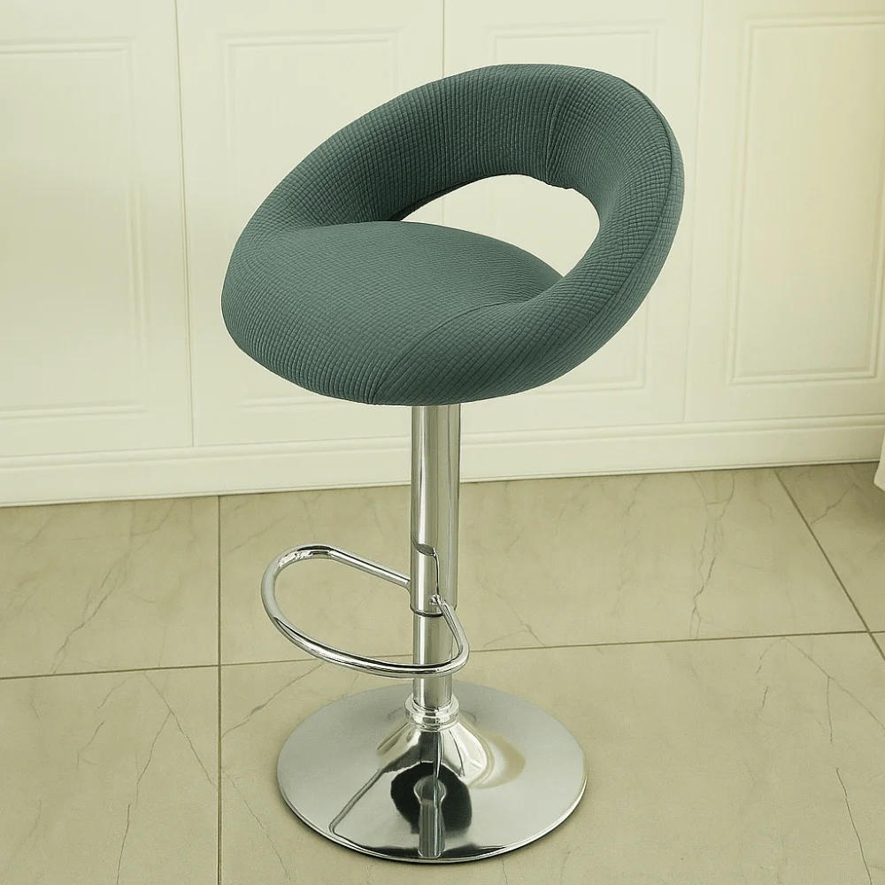 Adjustable Elastic Bar Stool Covers Breathable Semi-circular Shape Bar Counter Stool Cover Hollowed-out Design Washable Material
