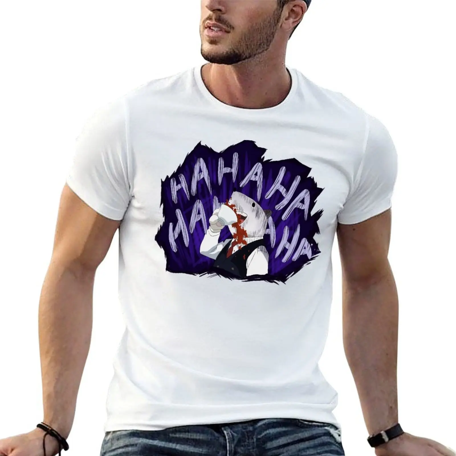 Principal Nezu Laughing T-Shirt tops graphic t shirts men graphic t shirts