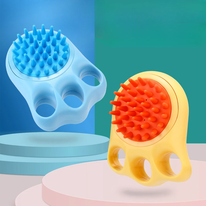 Silicone Pet Bath Brush Dog Massage Comb Dogs Cats Shower Hair Grooming Comb Dog Cleaning Brush Pet Supplies