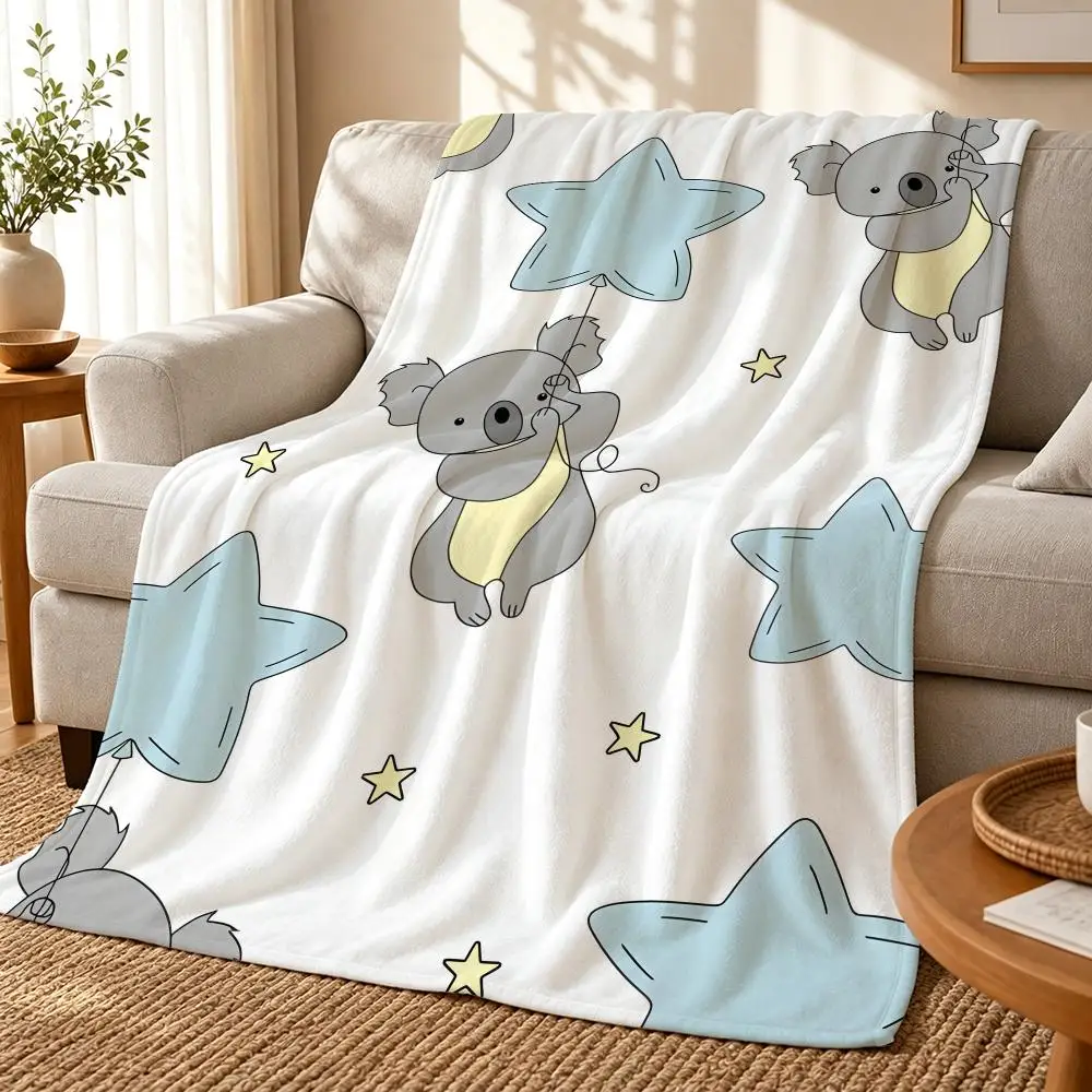 Koala Throw Blanket for Home Bedroom Bed Sofa Children's Soft Blanket Cute