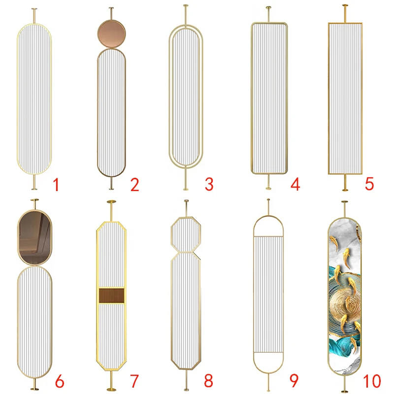 

Modern Changhong glass screen entry simple guest bedroom blocking wrought stainless steel partition decoration customization
