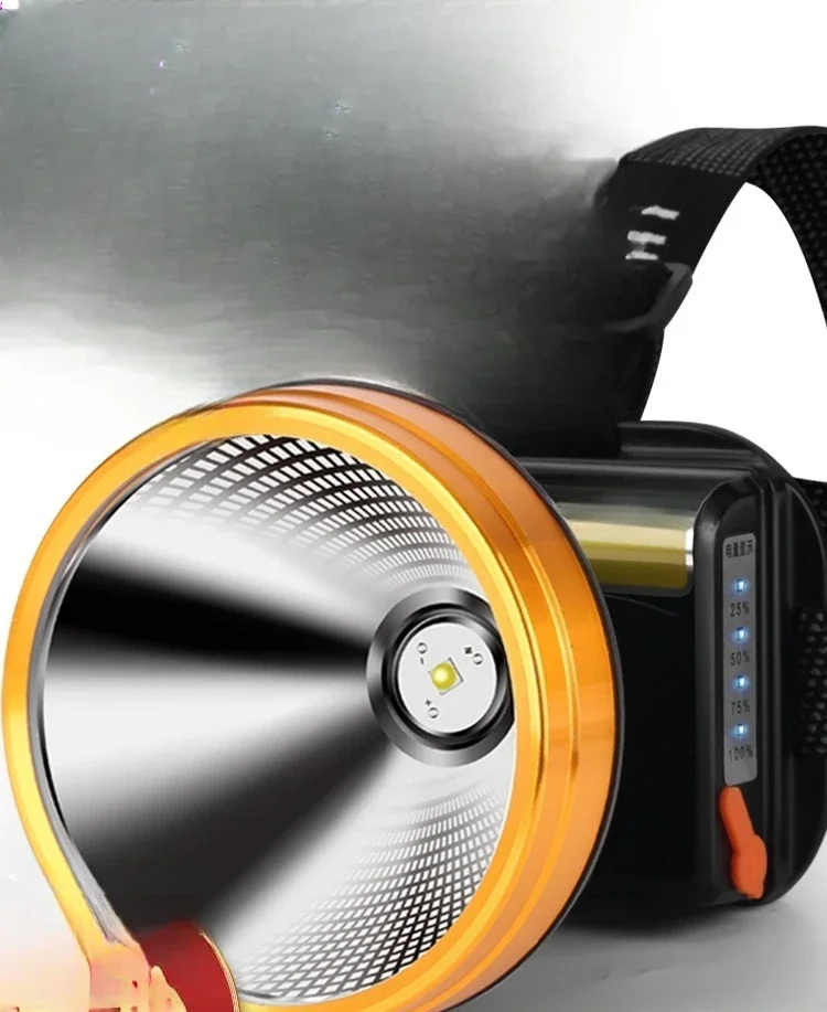 Charging, super bright, head-mounted lighting, miner, flashlight, long-range lithium battery, outdoor ultra-long battery life