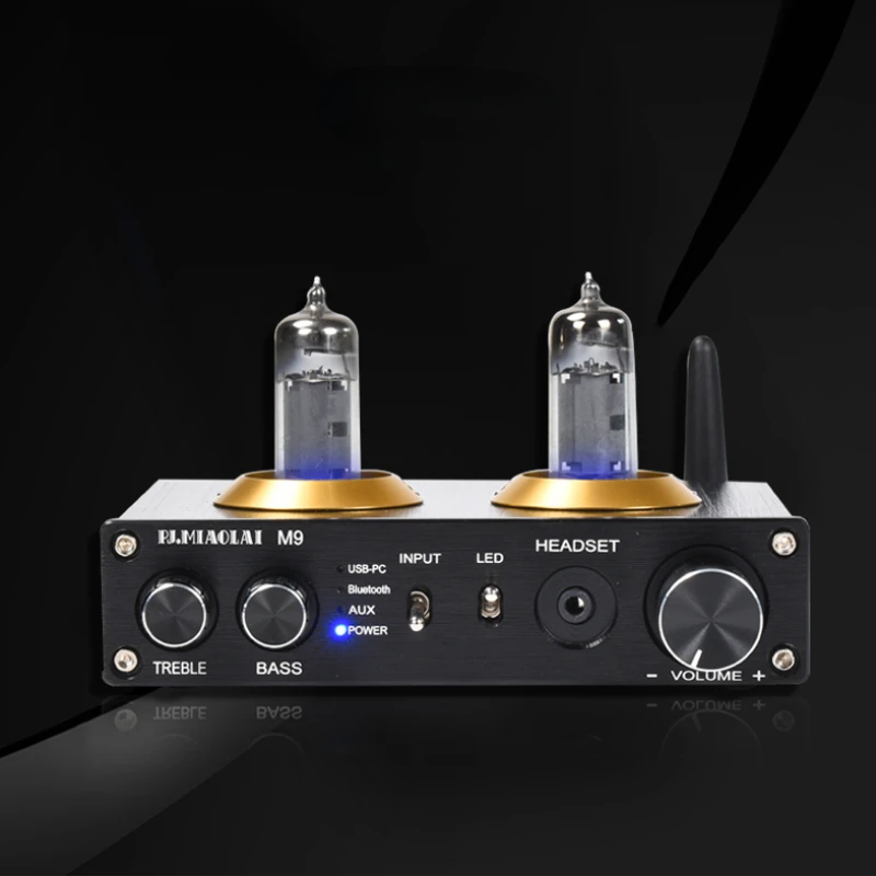 

PJ.MIAOLAI HIFI M9 BT 5.0 Audio 6K4 Tube Pre-Amplifier RCA USB-PC AUX Treble And Bass Adjustment For Home Theater System DIY