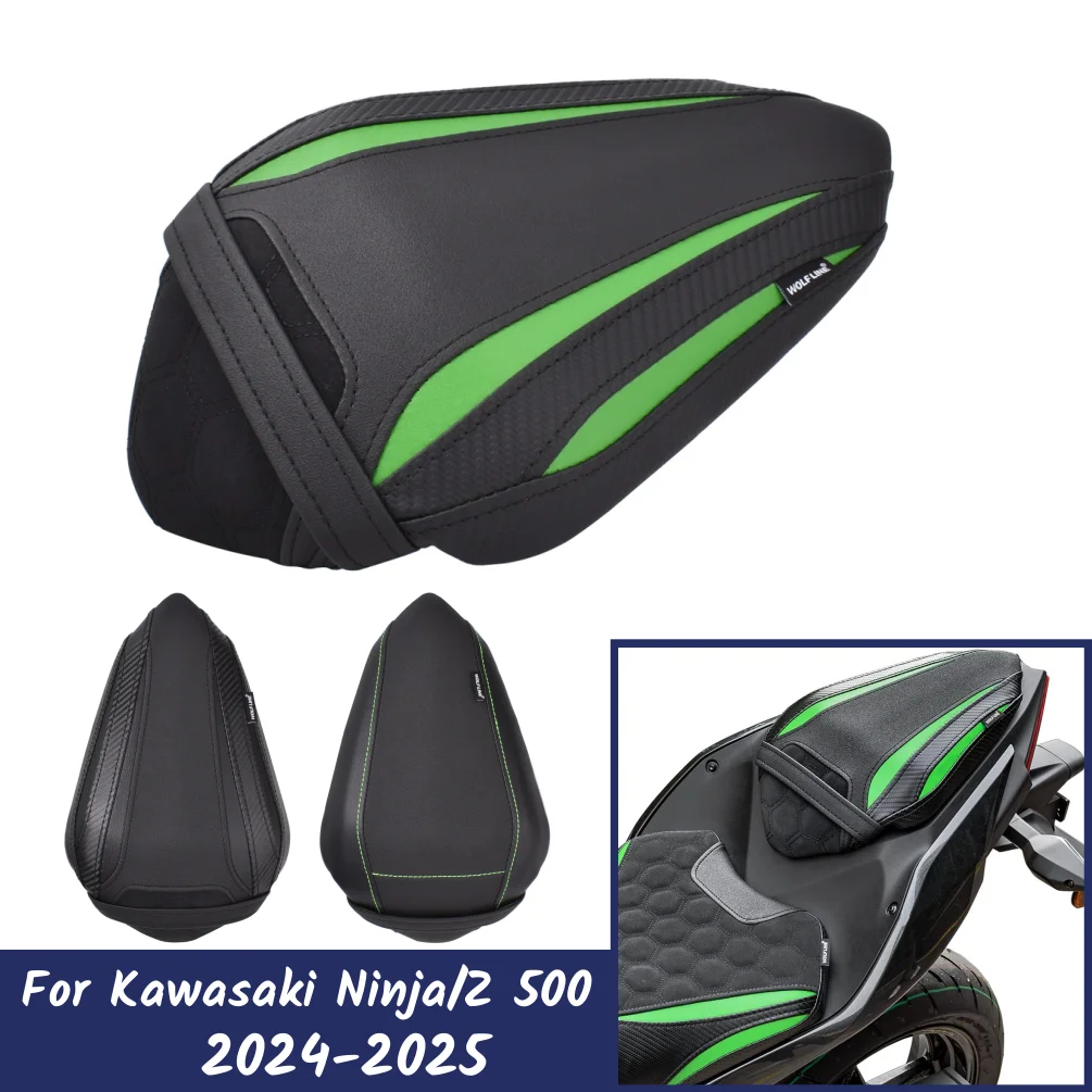 For Kawasaki Ninja 500 2024 2025 2026 Ninja500 ABS Z500 SE Rear Seat Cushion Motorcycle  Passenger Seat Pillion Pad Accessories