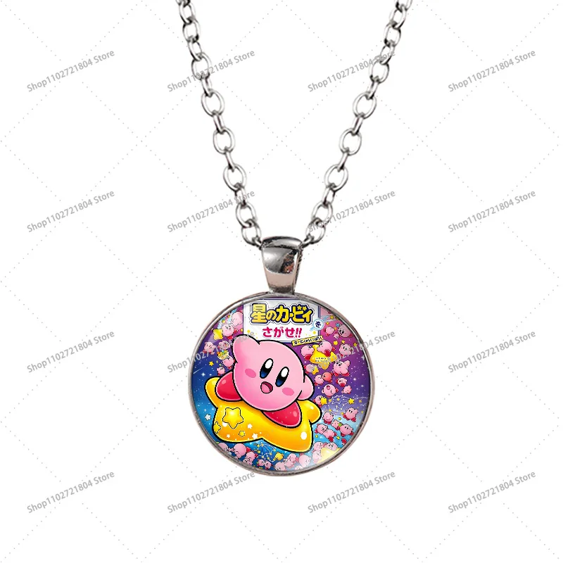 Kirbys Time Stone Necklace for Men Women Anime Cartoon Printed Fashion Necklaces Couple Good-looking Necklace Birthday Gifts view 5