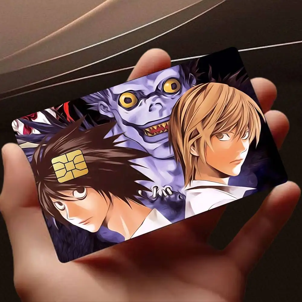 D-Death N-Note Anime Kira-L Card Stickers for Bank Access Protective Waterproof Film Cover Sticker Gift
