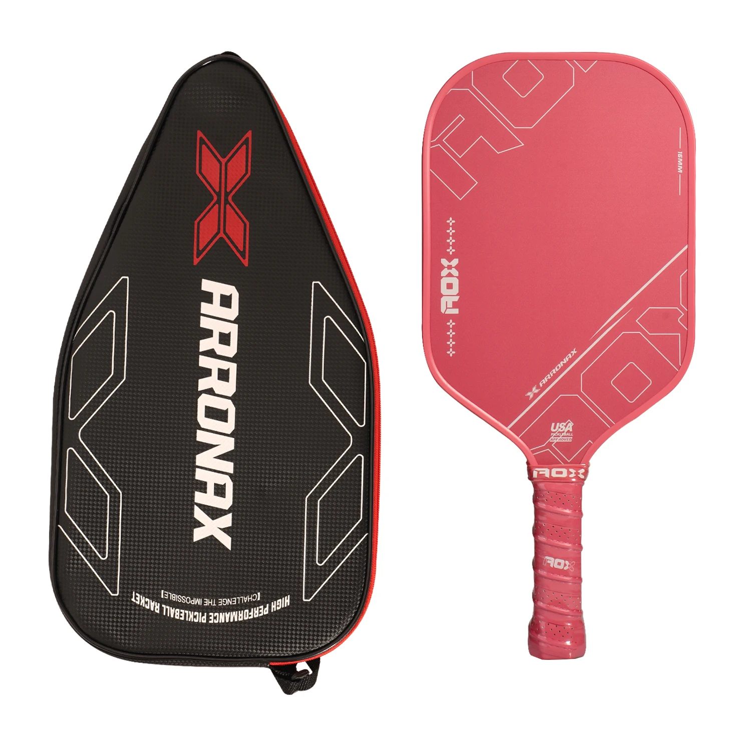 ARRONAX Стекловолокно Pickleball Paddle Наждачная бумага Поверхность 16 мм Полимерный сердечник питания Улучшенное питание, контактное и управление для всех возрастов