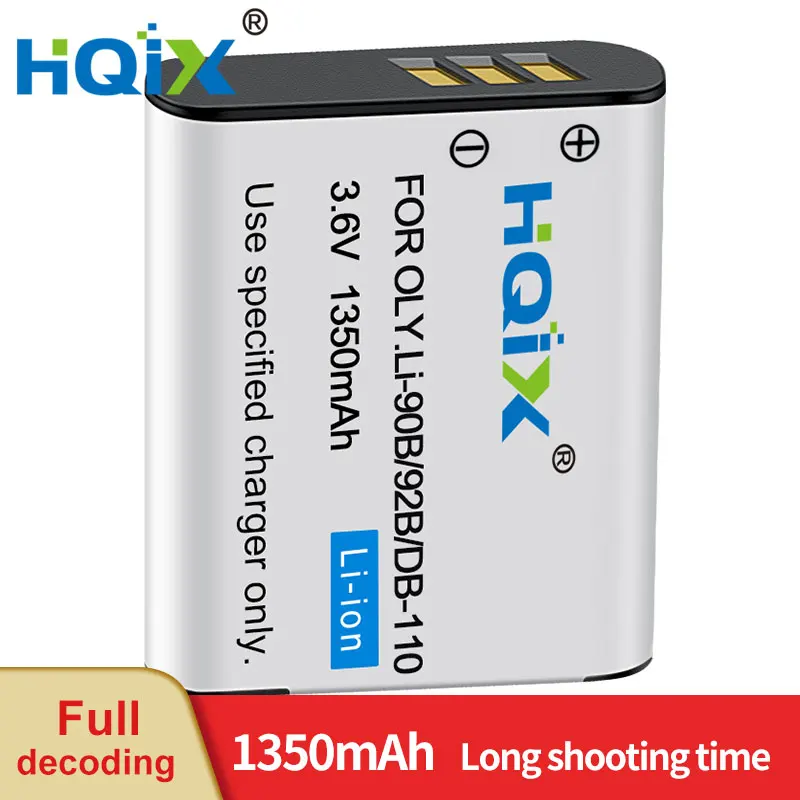 HQIX for  OM SYSTEM  Tough  TG-7  TG7 Camera LI-92B LI-90B Charger Battery