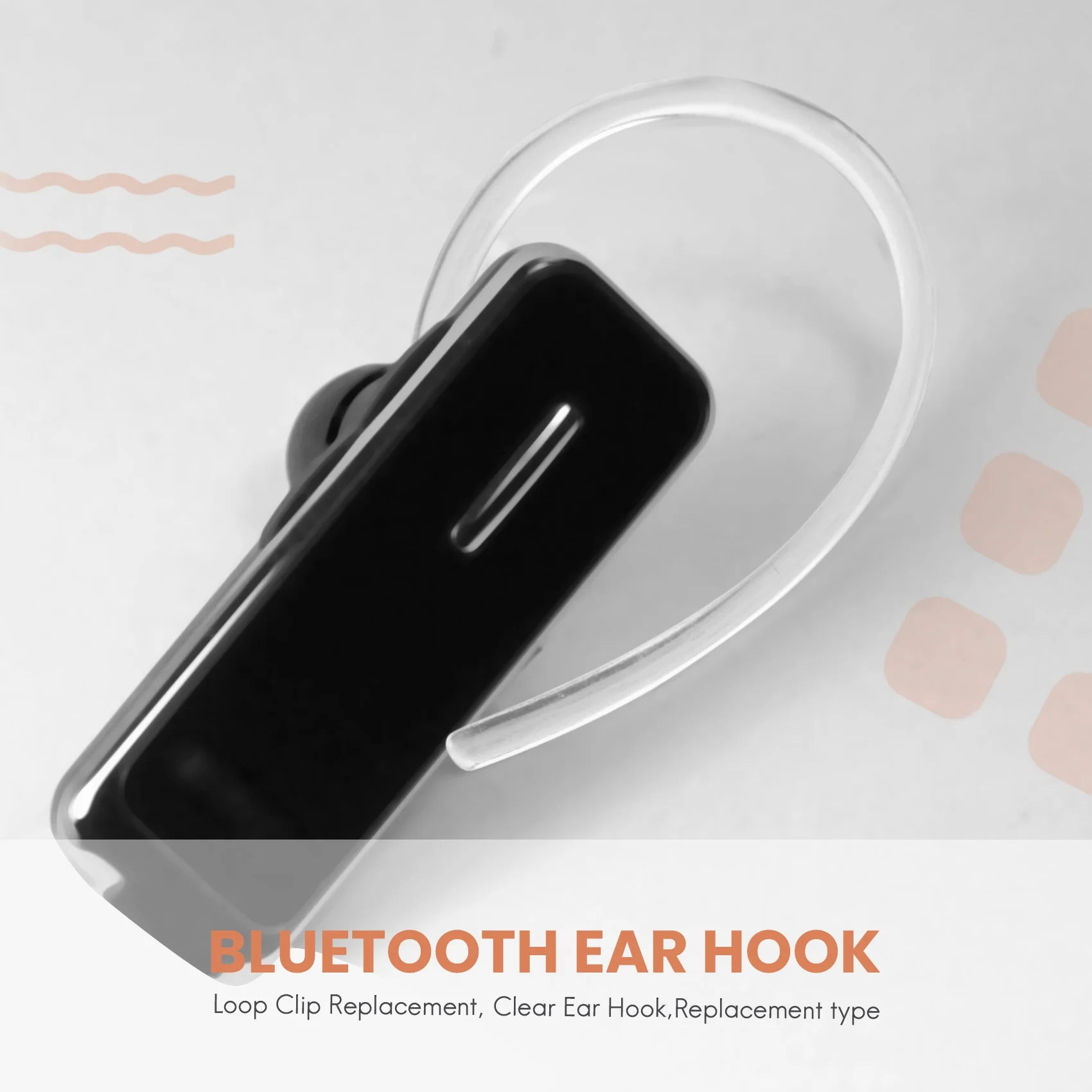 5x Universal Small Clamp Bluetooth Ear Hook Loop Clip Replacement Clear