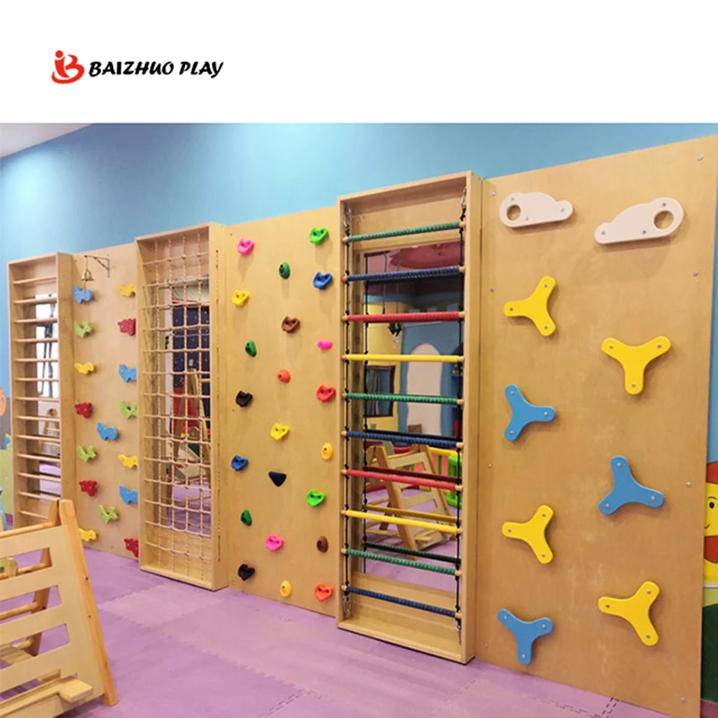 Customized Color And Size Colorful Soft Play Grasping Frame Physical Fitness Training Children Climbing Wall Indoor Playground F