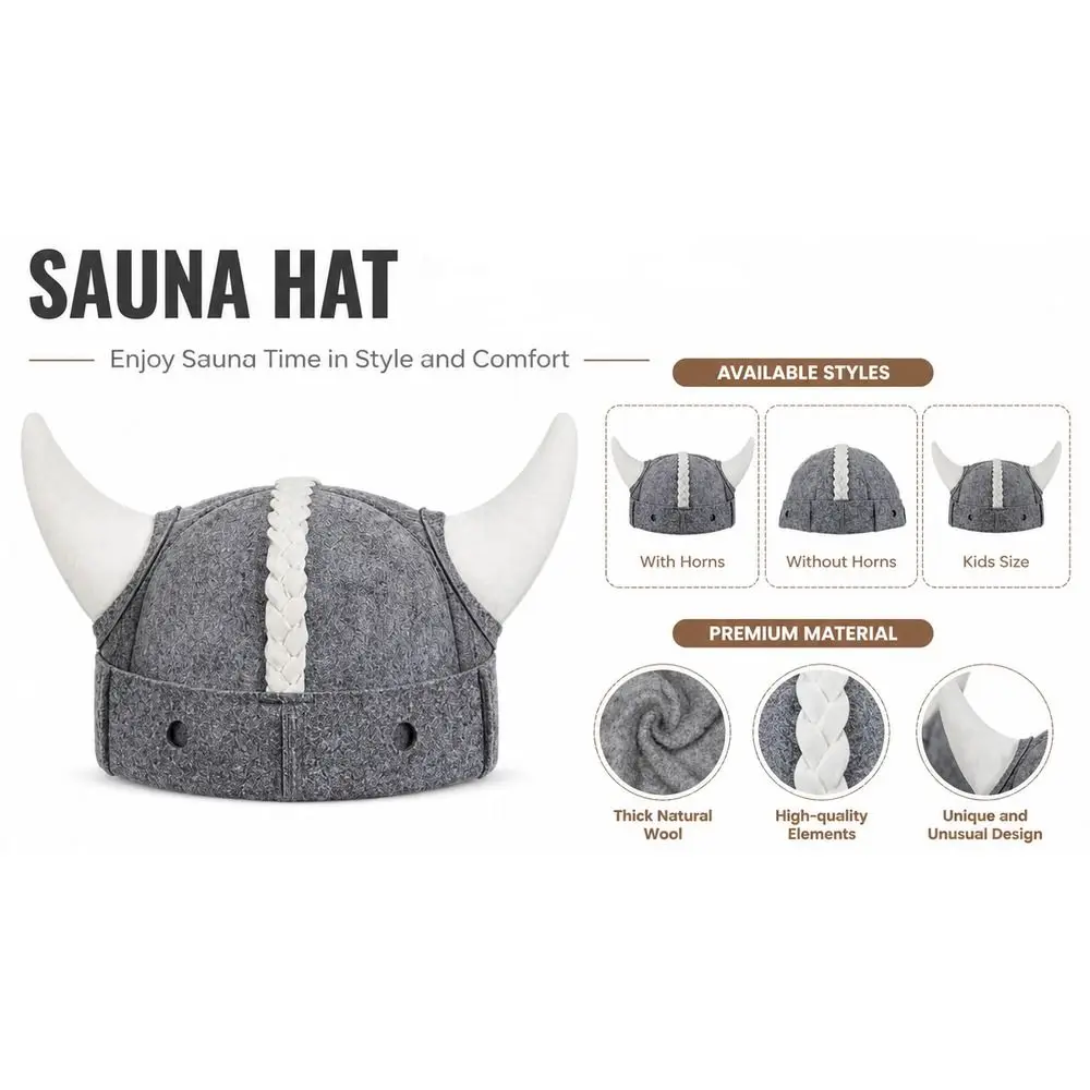 Gifts Wool Felt Material Sauna Hat Heat Resistant Unisex Wool Felt Sauna Hat Steam Bath Headwear Festival Events