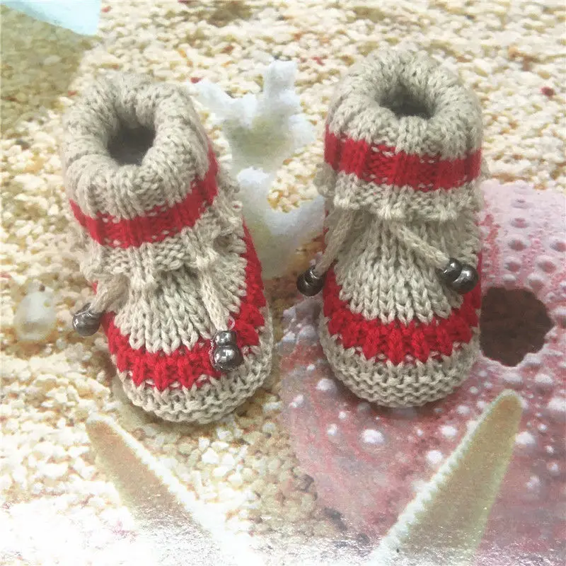 New Fashion Comfortable Baby Shoes Hand Knitted Crochet Booties Baby Sweater Shoes Baby Toddler Shoes Crib 0-3-6 Months Walking