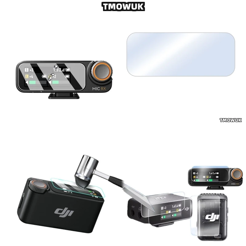 

Smooth Tempered Glass Screen Protector For DJI Mic 2 Wireless Microphone Film Cover Mic2 Accessories