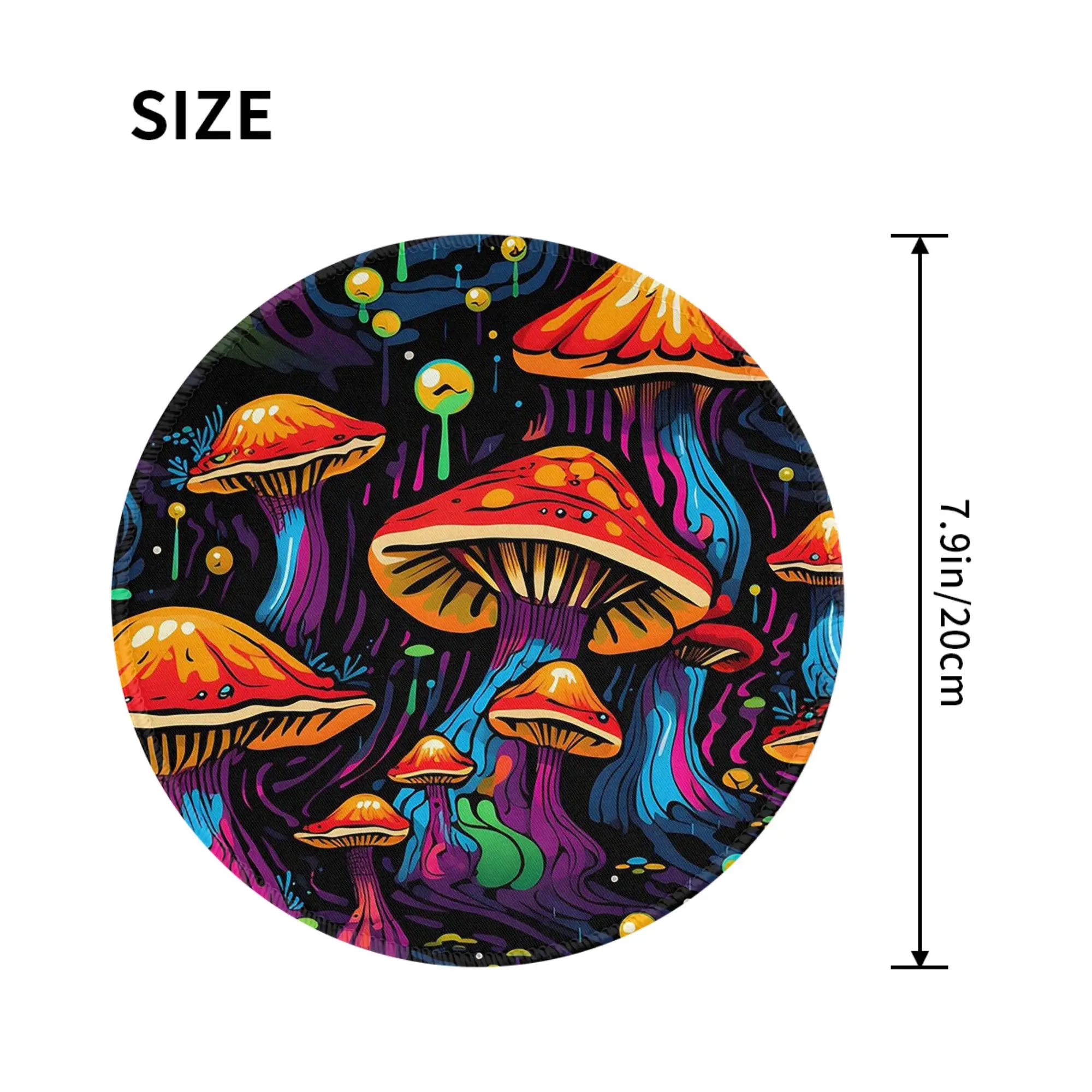 Acid Trippy Weird Psychedelic Wavy Mushroom Mouse Pad Computer Keyboard Mouse Mat Gaming PC Laptop Desk Mat Office Table Mats