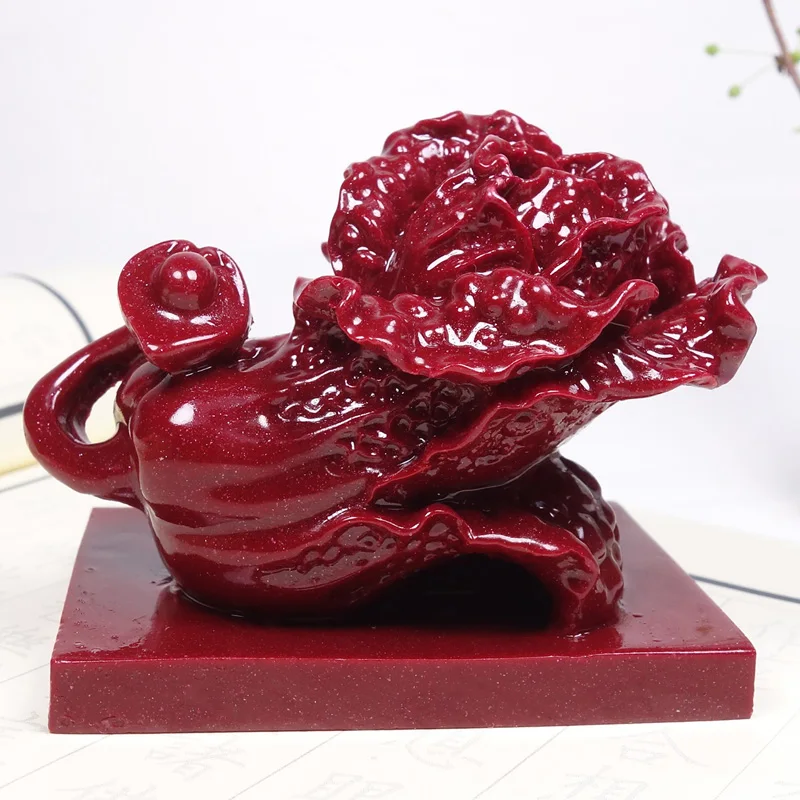 

High content genuine cinnabar, small purple gold sand, safe office desk truck when encountering cabbage for transportation