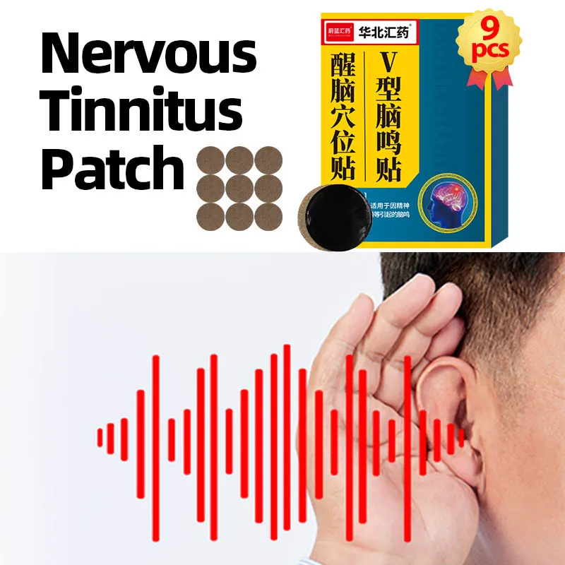 

Nervous Tinnitus Treatment Patch Headache Relief Brain Nerve Relax Ear Ringing Buzzing Hearing Loss Medical Medicine Plaster