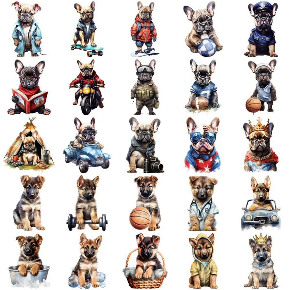 50pcs German Dhepherd Stickers Pack Laptop Phone Case Suitcase Scrapbooking Supplies DIY Dog Sticker Journal Accessories