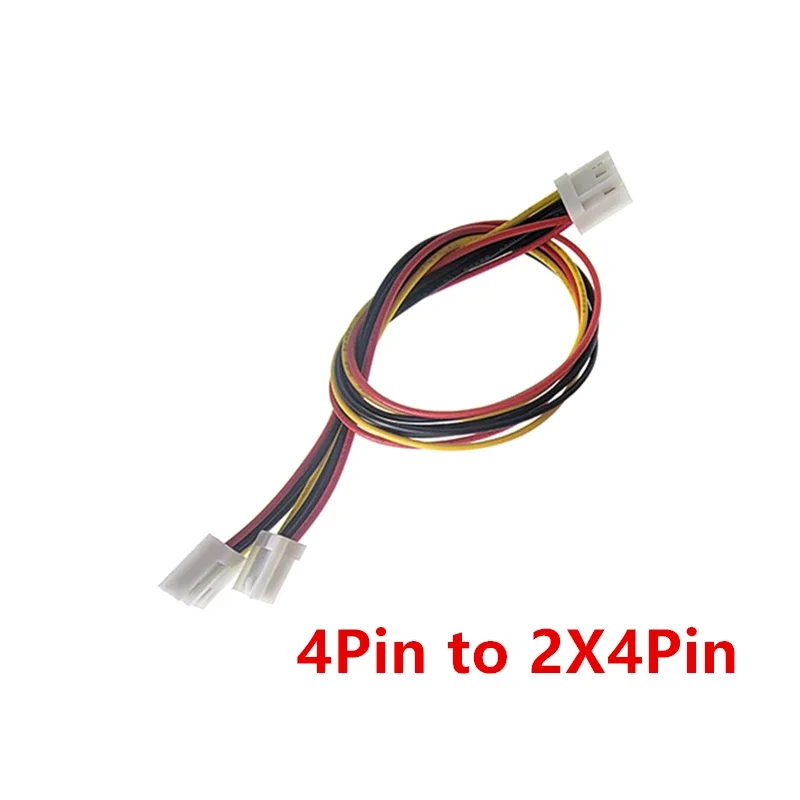 2Pcs/lot ITX FDD Floppy 4Pin Female 2.54mm to 2X4Pin Female dual 4Pin small 4pin Converter power supply Leads Cable Cord 20/30CM