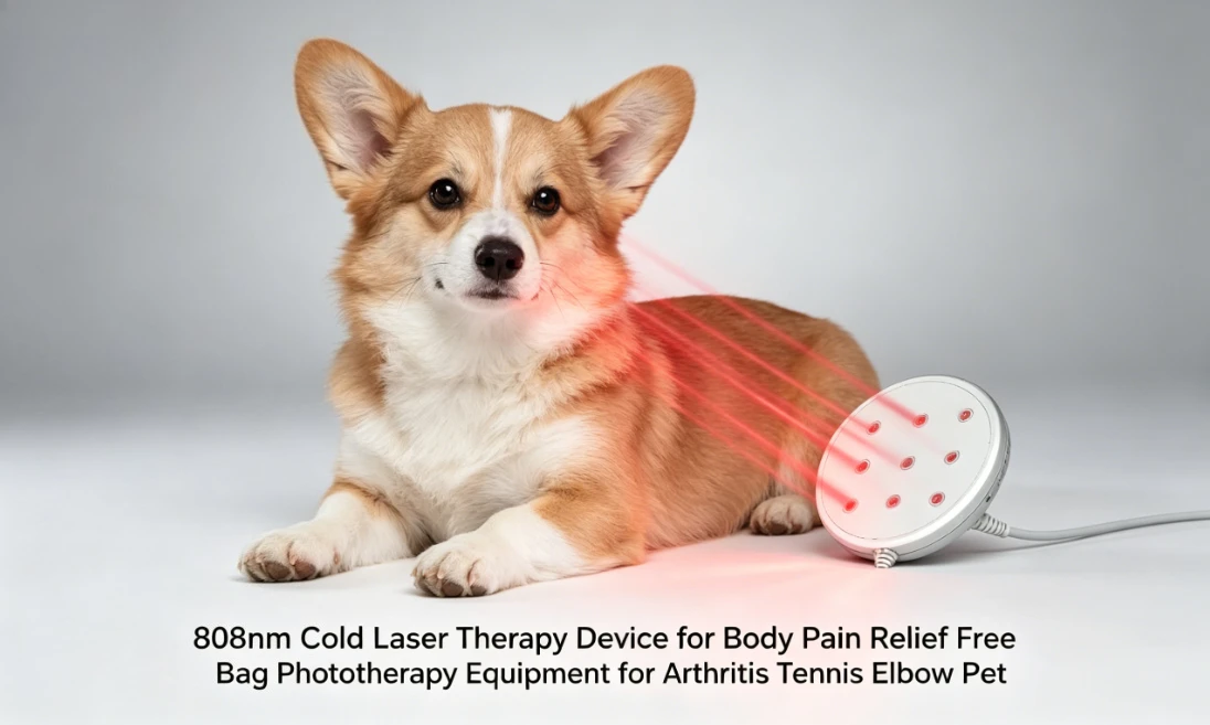 808nm Cold Laser for Body Pain Relief & Pet Arthritis Tennis Elbow Free Storage Bag Phototherapy Device