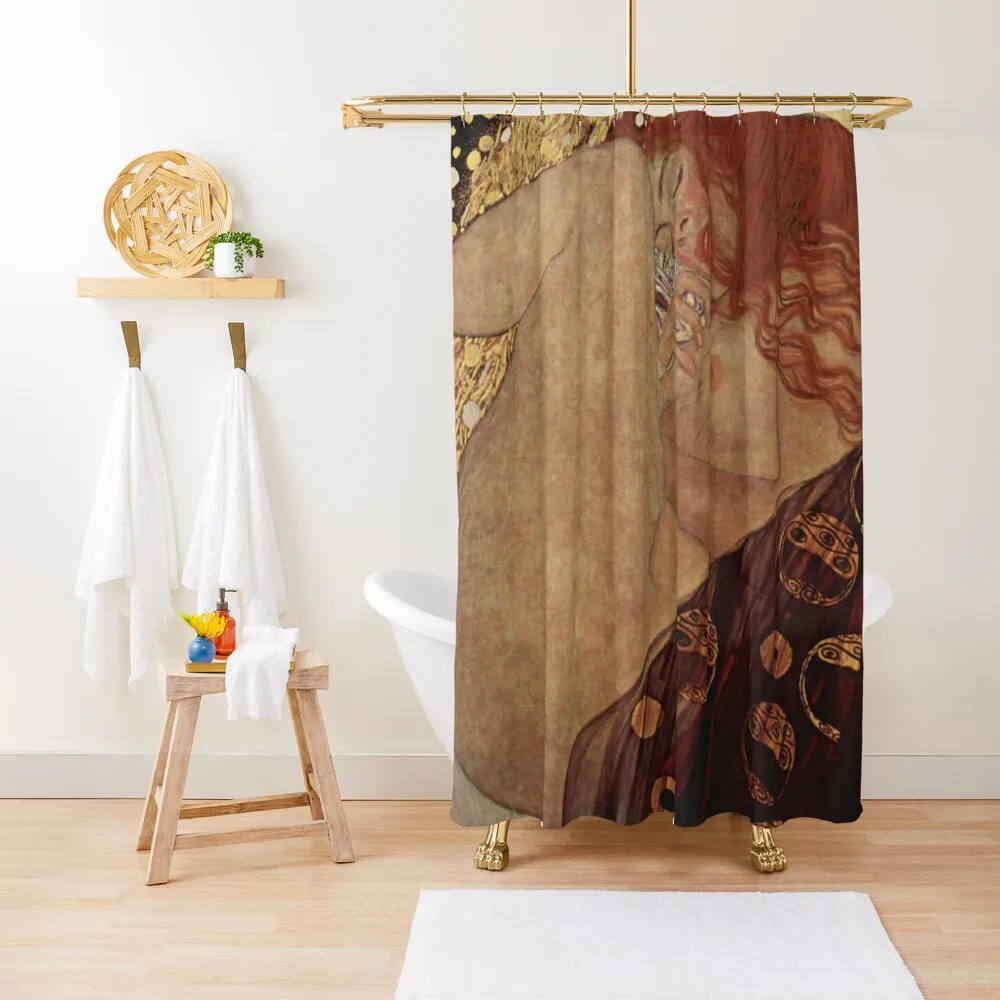 

Dana by Gustav Klimt - Art Nouveau Symbolism Shower Curtain Anti-Mold Waterproof Shower Waterproof Fabric Shower Curtain