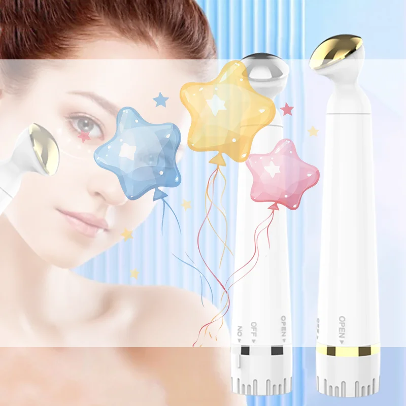 เครื่องนวดหน้าไฟฟ้าแบบพกพาขนาดเล็ก ลดเลือนริ้วรอย ลดรอยคล้ำใต้ตา ปากกาดูแลผิวหน้าเพื่อความงาม