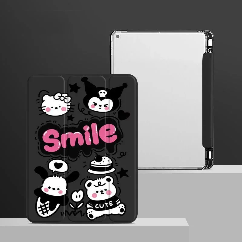 Cartoon Kuromi Case For Samsung Galaxy Tab A8 X200 S6 Lite 10.4in S7 S9 FE Case for Tab S8 S7 A9 Plus 11inch Trifold Stand Case