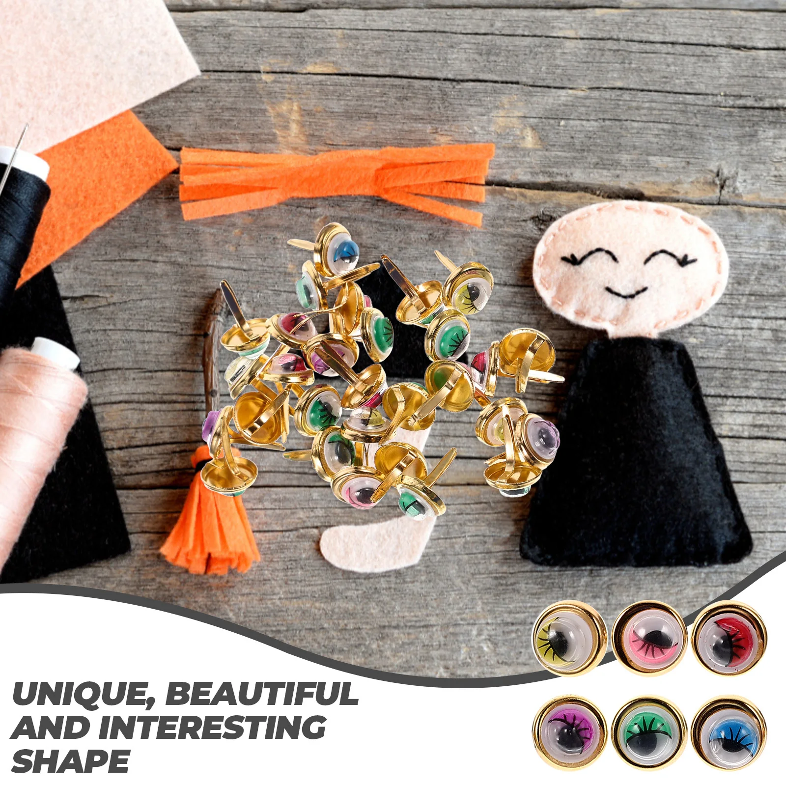 

100Pcs Colorful Alloy Mini Brads Two-Legged Nails DIY Accessories Paper Fasteners for Crafts Scrapbooking Metal Brads