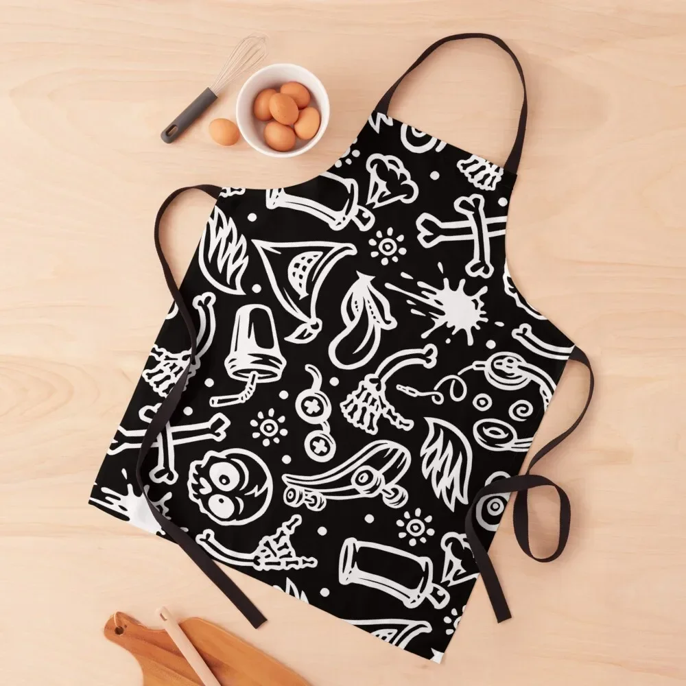 

Cool Skateboarding Pattern Apron Home And Kitchen Nursing Funny Home Supplies Apron