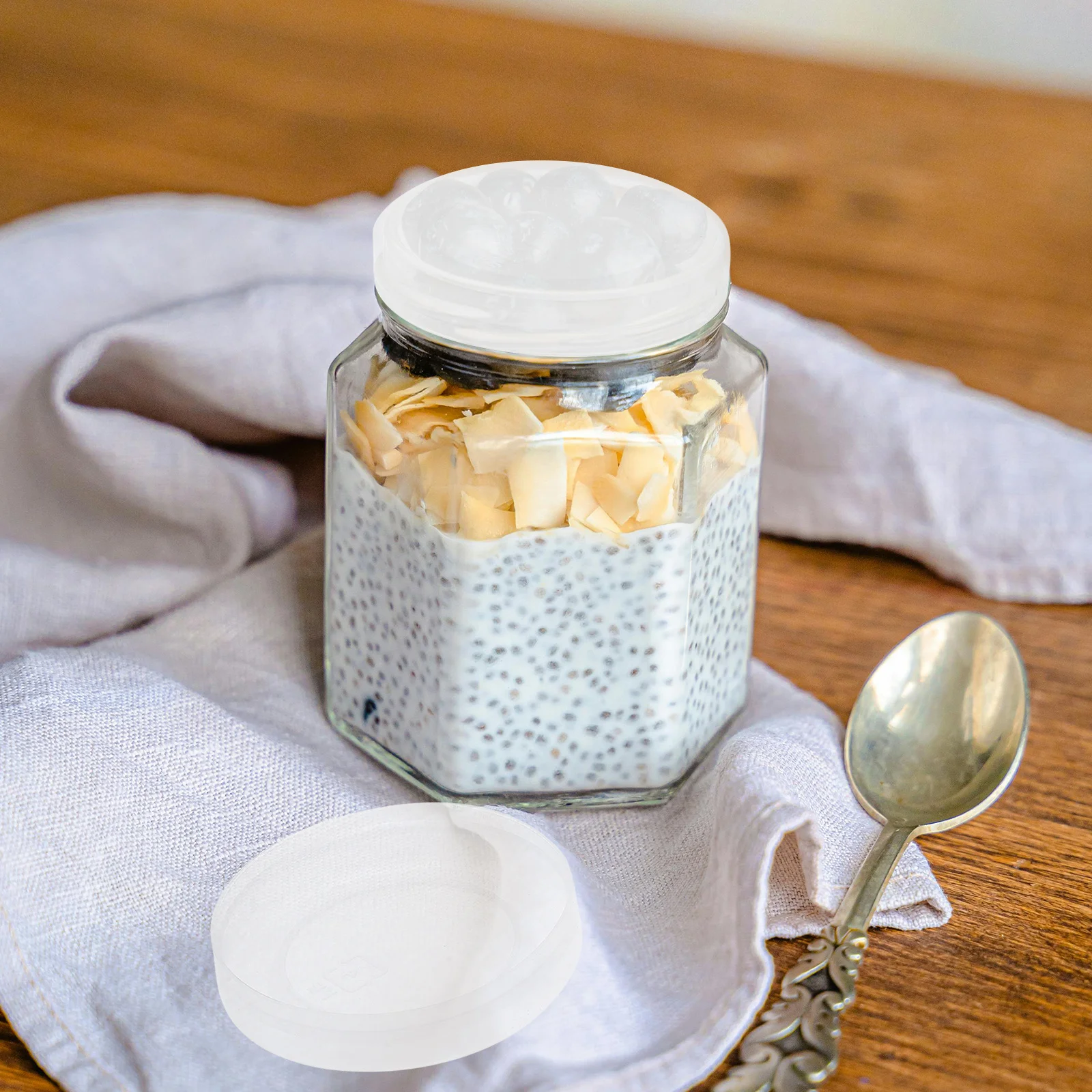 

30Pcs Milk Bottle Lids Leak Proof Protective Replacement Caps Practical Universal Pudding Jar Lid Replacement