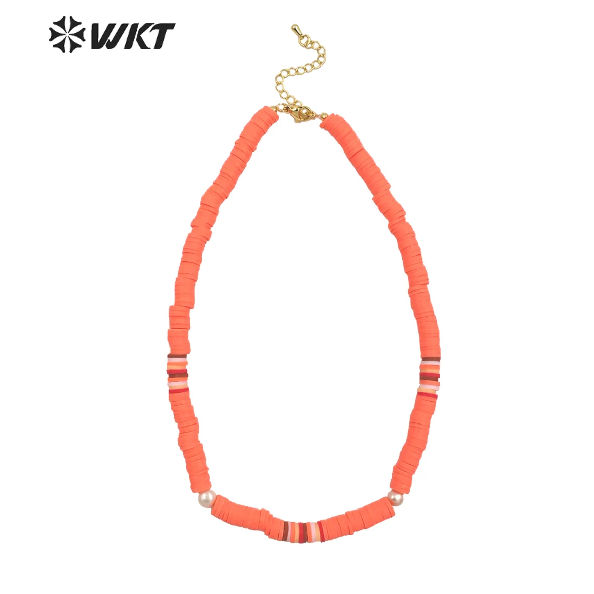 WT-JN185 Hand strand 8mm Space Beads Bohemian necklace Colorful Resin beads necklace in 16inch chocker necklace as gift