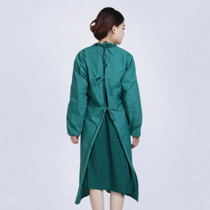 New Wear Resistant Breathable Quick Drying Surgical Gown Long Sleeve Operating Room Apron Cover Hospital Work Green Medical
