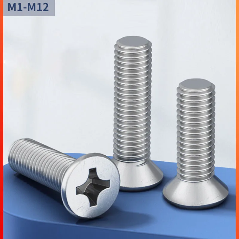 

1 Pc Extended Cross Countersunk Head Screw M6 M8 M10 Phillips Flat Head Screw Nut 304 Stainless Steel Mechanical Screw