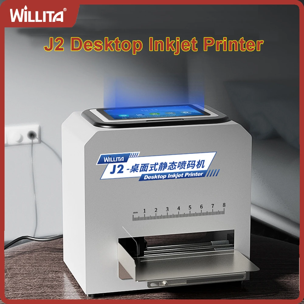 

Willita J2 Desktop Static Inkjet Printer Batch Code Date Number Logo Expiry Date For Bottle Card Metal Box Coding Machine