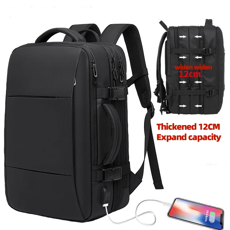 Men's travel backpack high quality business 17-inch laptop backpack 45 liters large capacity outdoor leisure waterproof backpack