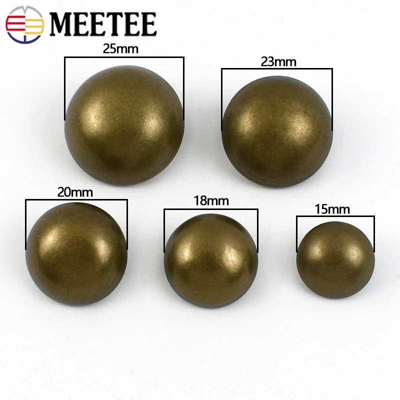 20/50 Stück Meetee 15–25 mm Metallknöpfe für Kleidung, runder Pilzknopf, Jacke, Mantel, dekorative Schnalle, Reparatur, Nähzubehör