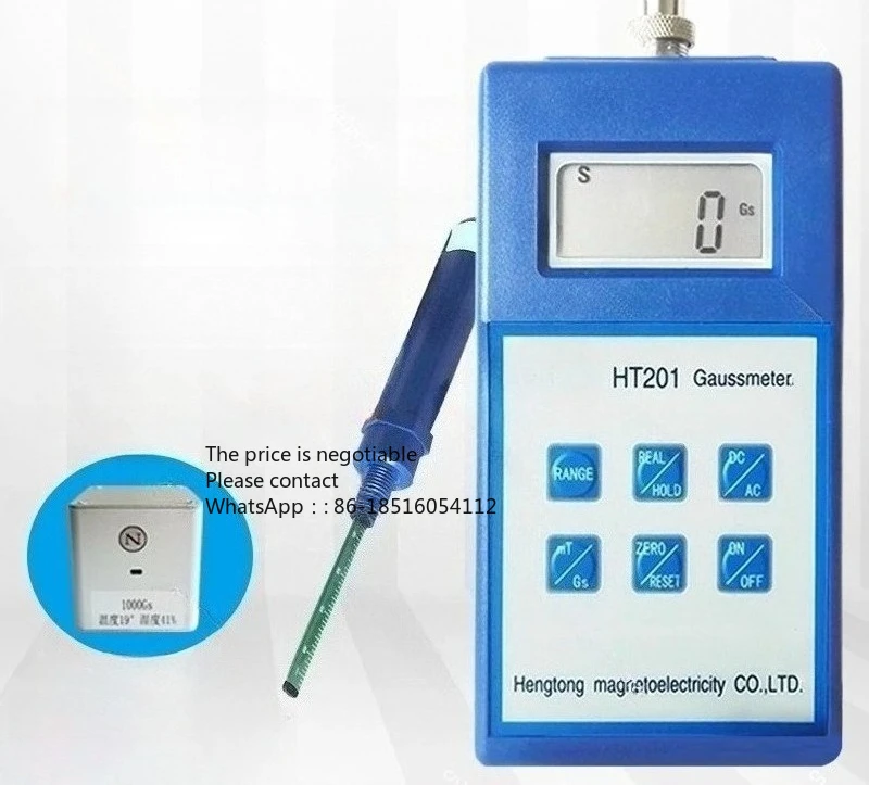 

New HT201 Digital Gauss / Tesla meter Gaussmeter Teslameter Magnetic Flux meter AC DC 2000mT