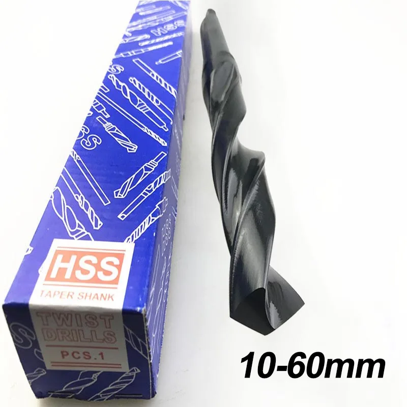 

1PC 10mm-60mm High Speed Steel Morse Taper Shank Twist Drill Bit HSS Reaming Drill For Iron Steel Copper Metal