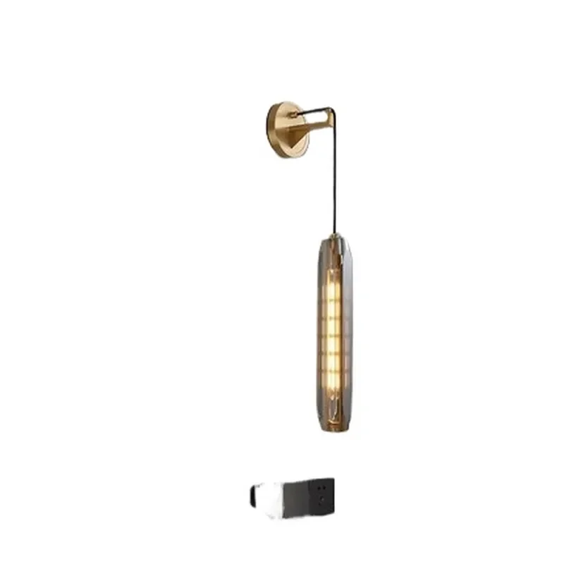 LED wall lamp with modern Italian style multifunctional indoor glass suitable for corridor and lobby decoration lighting